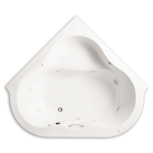 A6060VC020 Evolution 60" Corner Whirlpool Bath - White A6060VC020 Evolution 60" Corner Whirlpool Bath - White
