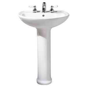 AMS0236811020 Cadet Pedestal Bathroom Sink - White