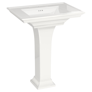 A0297800020 Town Square S Pedestal Bathroom Sink - White