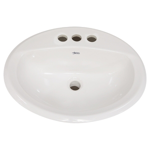 A0476028M055020 Aqualyn Self Rimming Bathroom Sink - White