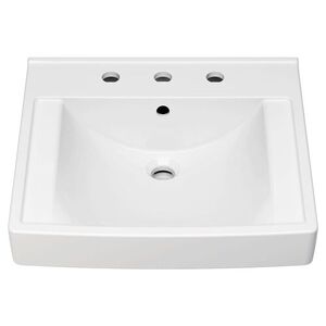 A9134008EC020 Decorum Wall Hung Bathroom Sink - White