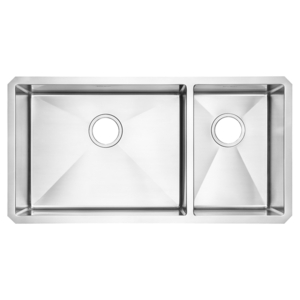 A18CR9351800075 Pekoe White/Color Undermount - Double Bowl Kitchen Sink - Stainless Steel