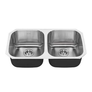 A18DB9311800S075 Portsmouth Stainless Steel Undermount - Double Bowl Kitchen Sink - Stainless Steel