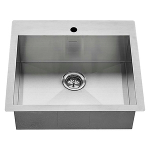 A18SB9252211075 Edgewater Stainless Steel Dual Mount Single Bowl Kitchen Sink - Stainless Steel