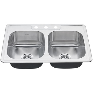 A22DB6332283S075 Colony Pro Stainless Steel Double Bowl Kitchen Sink - Stainless Steel