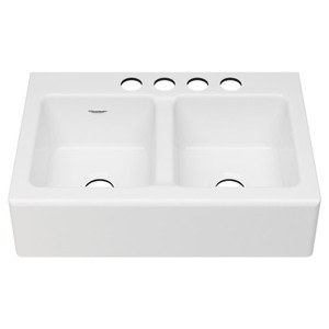 A77DB33220A308 Delancey Apron Front / Specialty Sink Kitchen Sink - Brilliant White