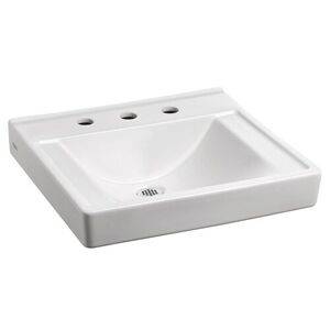 A9024908EC020 Decorum Wall Hung Bathroom Sink - White