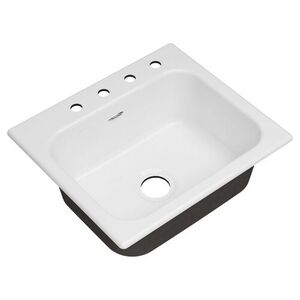 A77SB25224308 Quince White/Color Single Bowl - Cast Iron Kitchen Sink - Brilliant White