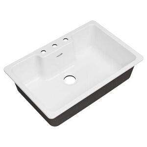 A77SB33223308 Quince White/Color Single Bowl - Cast Iron Kitchen Sink - Brilliant White