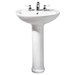 American Standard AMS0236811020 White Pedestal Bathroom Sink