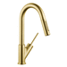 AXOR AX10824251 Brushed Gold Optic Pull-Out Spray Kitchen Faucet