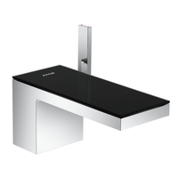  MyEdition Single Hole Bathroom Faucet - Chrome / Black Glass