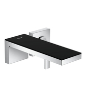  MyEdition Bathroom Sink Faucet Trim Trim Kit - Chrome / Black Glass