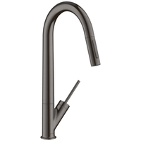  Starck Pull-Out Spray Kitchen Faucet - Brushed Black Chrome