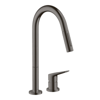  Citterio M Pull-Out Spray Kitchen Faucet - Brushed Black Chrome