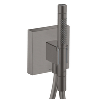  ShowerSolutions Hand Shower Holder Shower Accessory - Brushed Black Chrome