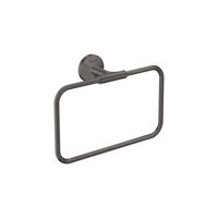  Universal Circular Towel Ring Bathroom Accessory - Brushed Black Chrome