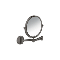 Universal Circular Magnifying Mirror Bathroom Accessory - Brushed Black Chrome