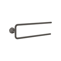  Universal Circular Towel Bar Bathroom Accessory - Brushed Black Chrome