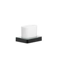  Universal Toothbrush & Tumbler Holder Bathroom Accessory - Matte Black