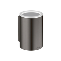  Universal Circular Toothbrush & Tumbler Holder Bathroom Accessory - Brushed Black Chrome
