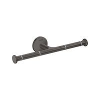  Universal Circular Paper Holder Bathroom Accessory - Brushed Black Chrome