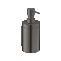  Universal Circular Soap Dispenser Bathroom Accessory - Brushed Black Chrome