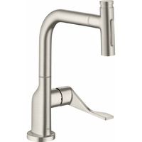  Citterio Pull-Out Spray Kitchen Faucet - Steel Optik