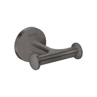  Universal Circular Robe Hook Bathroom Accessory - Brushed Black Chrome