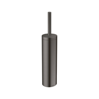  Universal Circular Toilet brush Holder Bathroom Accessory - Brushed Black Chrome