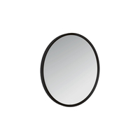  Universal Circular Round Mirror - Matte Black