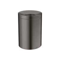  Universal Circular Waste Basket Bathroom Accessory - Brushed Black Chrome