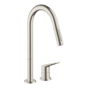 AX34813801 Citterio M Pull-Out Spray Kitchen Faucet - Stainless Steel Optic