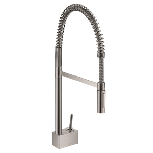 AX10820801 Starck Single Handle Kitchen Faucet - Stainless Steel Optic