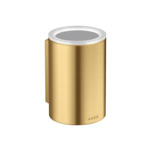 AX42804250 Universal Circular Toothbrush & Tumbler Holder Bathroom Accessory - Brushed Gold Optic