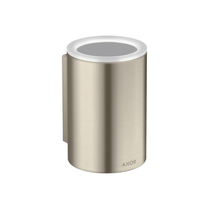 AX42804820 Universal Circular Toothbrush & Tumbler Holder Bathroom Accessory - Brushed Nickel