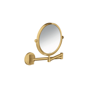 AX42849250 Universal Circular Magnifying Mirror Bathroom Accessory - Brushed Gold Optic