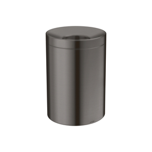 AX42872340 Universal Circular Waste Basket Bathroom Accessory - Brushed Black Chrome