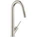 AXOR AX12806801 Stainless Steel Optic Pull-Out Spray Kitchen Faucet