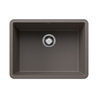  Precis White/Color Undermount - Single Bowl Kitchen Sink - Volcano Gray