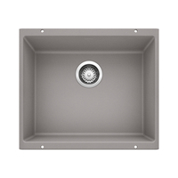  Precis White/Color Undermount - Single Bowl Kitchen Sink - Metallic Gray