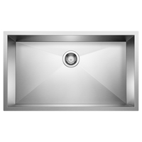  Precision Stainless Steel Undermount - Single Bowl Kitchen Sink - Polished Satin