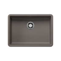  Precis White/Color Undermount - Single Bowl Kitchen Sink - Volcano Gray
