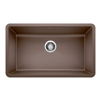  Precis White/Color Undermount - Single Bowl Kitchen Sink - Cafe Brown