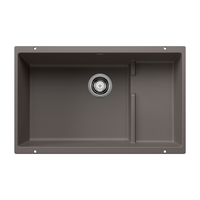  Precis White/Color Undermount - Single Bowl Kitchen Sink - Volcano Gray