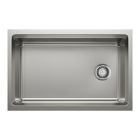  Inteos Stainless Steel Undermount - Single Bowl Kitchen Sink - Satin Polish
