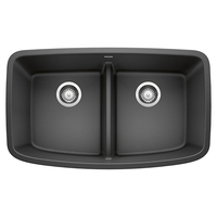  Valea White/Color Undermount - Double Bowl Kitchen Sink - Anthracite