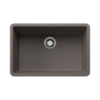  Precis White/Color Undermount - Single Bowl Kitchen Sink - Volcano Gray
