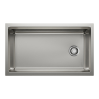  Inteos Stainless Steel Undermount - Single Bowl Kitchen Sink - Satin Polish