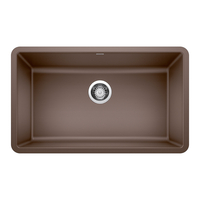  Precis White/Color Undermount - Single Bowl Kitchen Sink - Cafe Brown